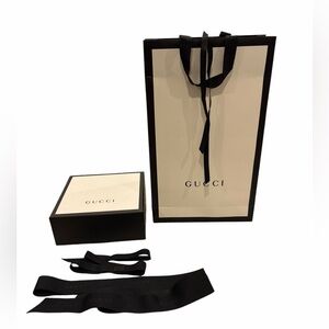 Gucci Gift Box with Shopping Bag and Ribbon
